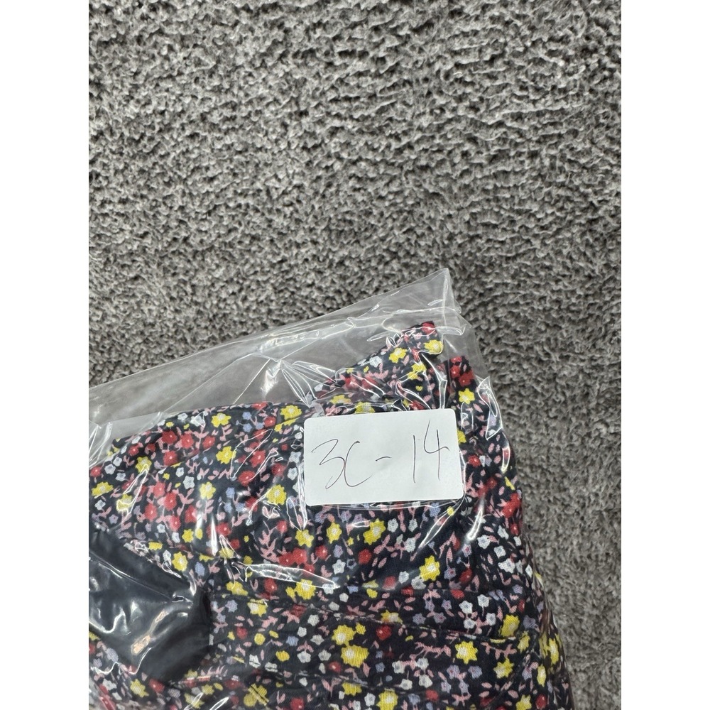 J Crew Tiered Floral Maxi Dress Navy Blue Linen Cotton Ruffle CottageCore Size 6 - Picture 10 of 10